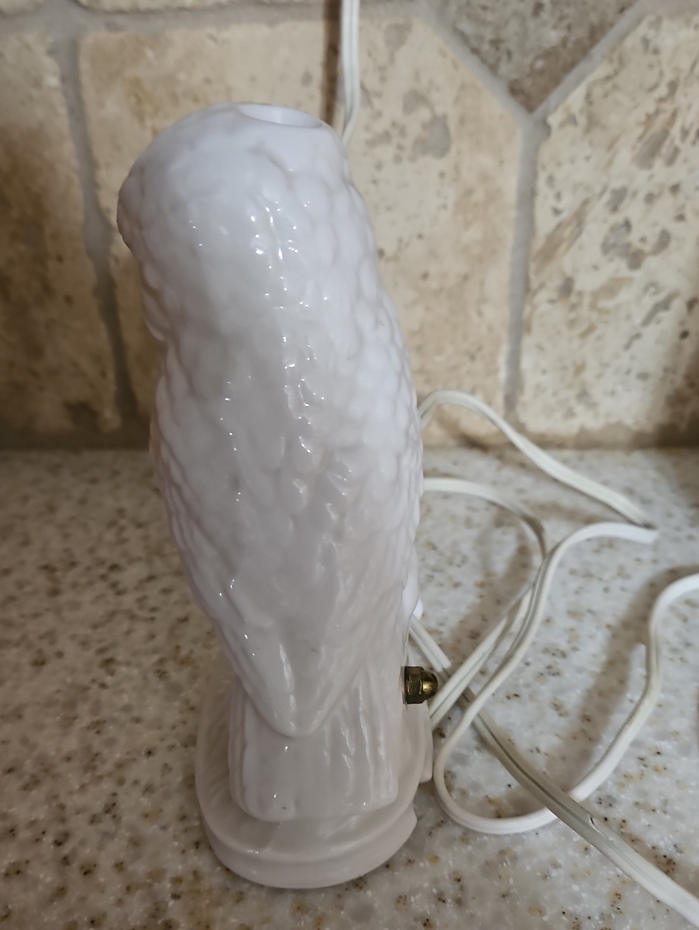 Vintage Porcelain Owl Accent Lamp - Warm White Made In Japan - Picture 3 of 6